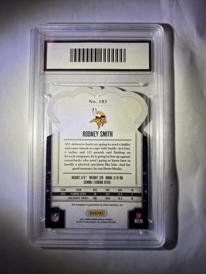 2013 Panini Crown Royale - Rodney Smith #183 Silver Holo Die-Cut Crown - Image 2 of 2