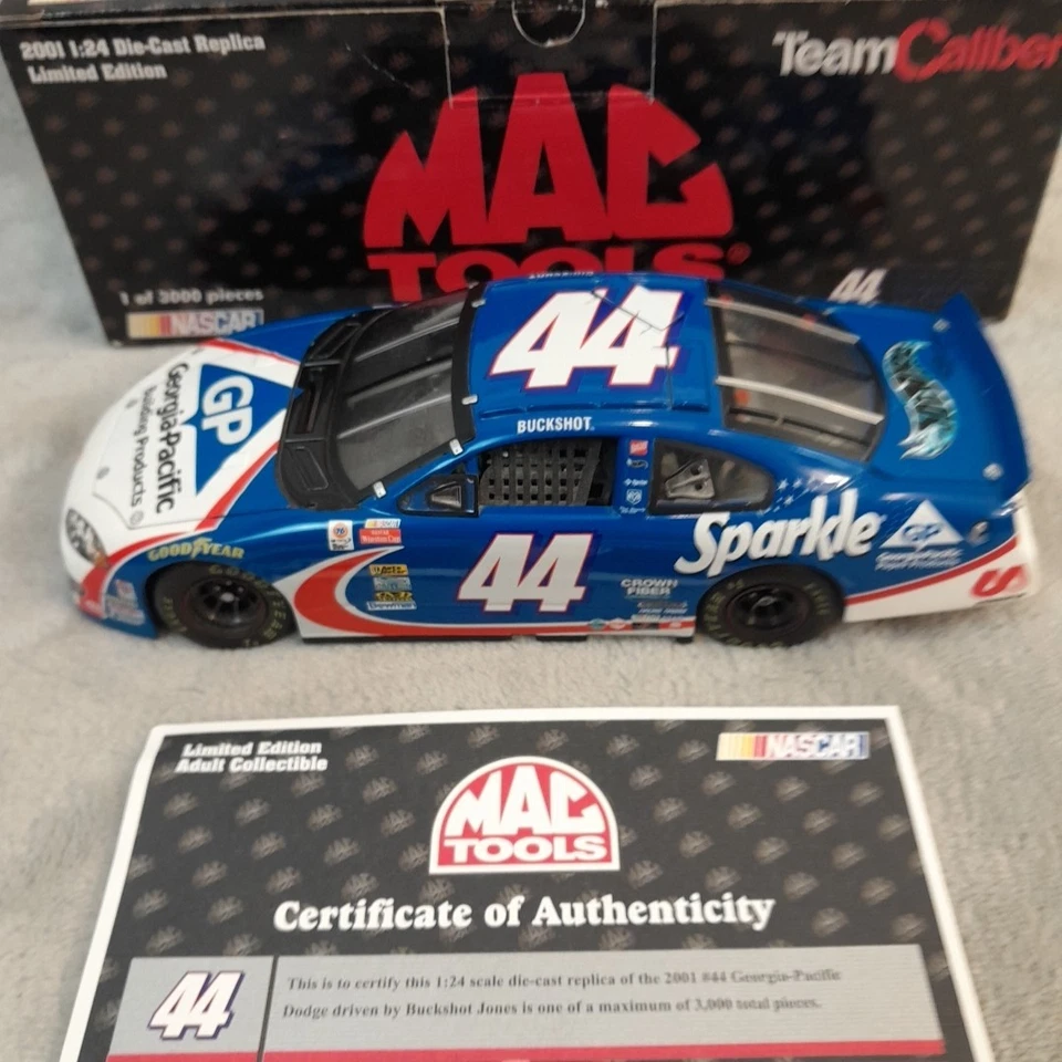 Buckshot Jones #44 Team Caliber Mac Tools 1/24 NASCAR Diecast/3k con certificado de autenticidad Foto 4 de 4