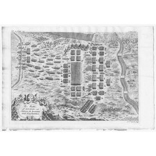 ROMAN EMPIRE The Battle of Asculum - Antique Print 1729