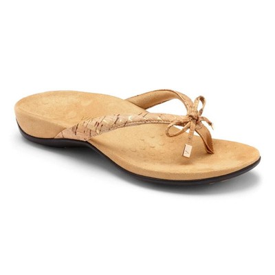 New Vionic Rest Bella Gold cork Sandal Arch Support Flip Flop 100% Original