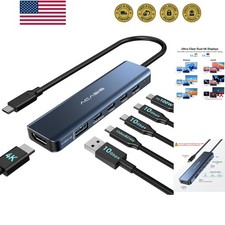 USB C Splitter with 4K@60Hz Video Output, USB C Hub 10Gbps with 1xHDMI, 1xUSB...