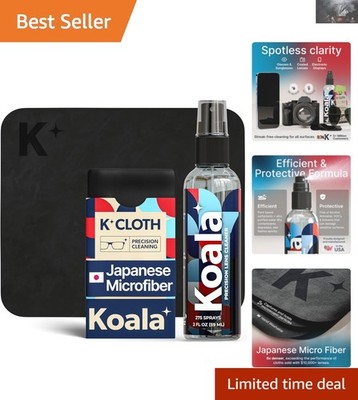 Crystal Clear Eyeglass Cleaner Kit - Includes Microfiber Cloth & Spray Bottle