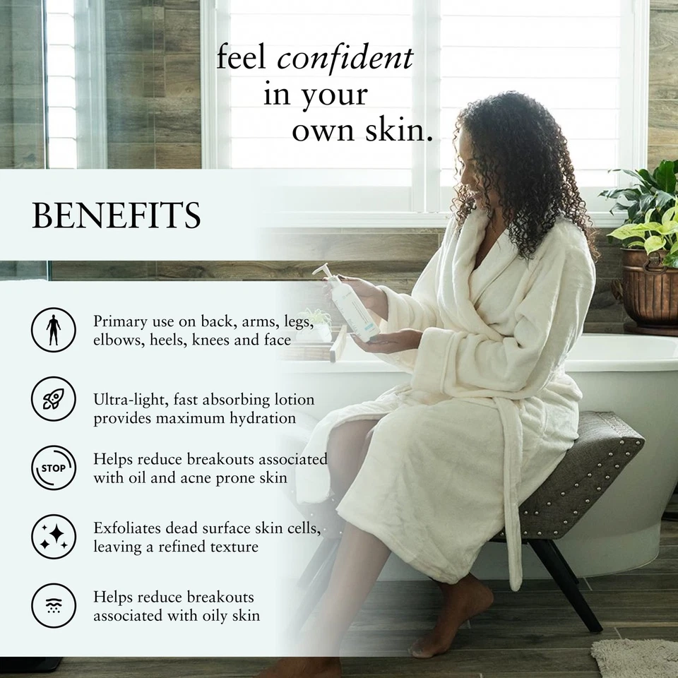 Glycolic Acid Exfoliating Skin Moisturizer 8 Fl Oz Anti Aging Hydration Lotion - Image 3 of 4