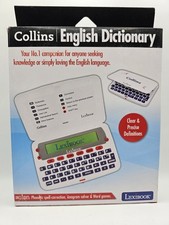 NEW LEXIBOOK Collins English Electronic Dictionary w/ Thesaurus, solver, more