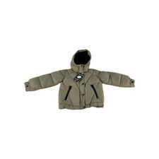 Steve Madden NYC Girls High Collar Puffer Jacket Size 5/6 Sage Heavyweight Hoody