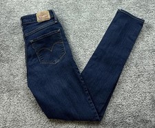 Levis 721 High Rise Skinny Jeans Womens 28x30 Dark Wash Stretch Denim Blue