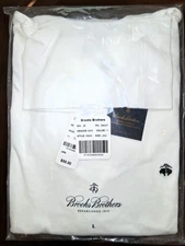 Brooks Brothers Mens 100% Supima Cotton Performance Knit Turtleneck White L NWT