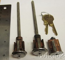 1942 1946 Dodge Plymouth Chrysler Imperial Lock Set Ignition 2 Door Locks Nos