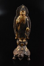 F8228: XF Japanese Copper Turtle BUDDHIST STATUE sculpture Ornament Buddhist art