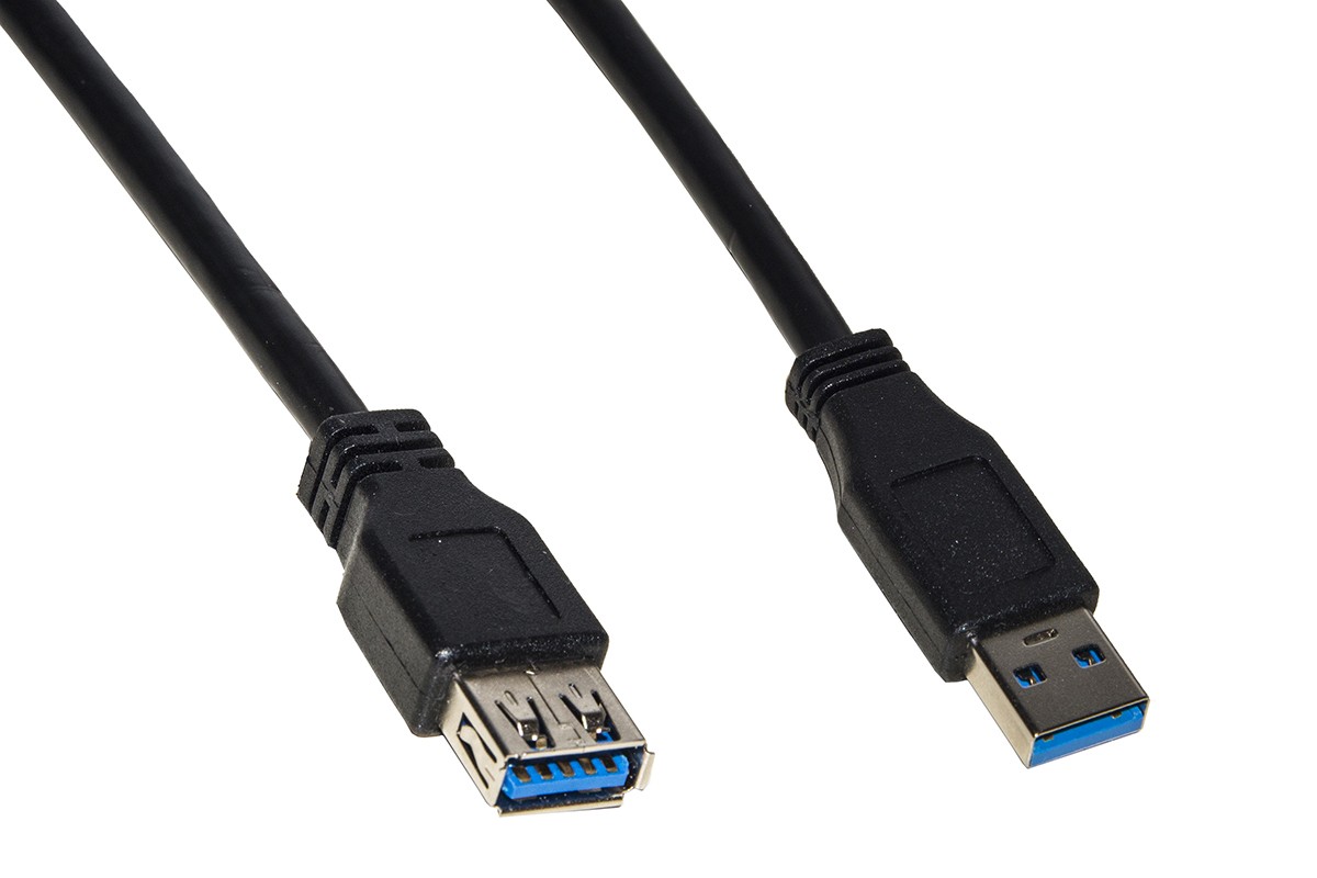 CAVO USB 3.0 A-A 1,8MT M/F BK PROLUNGA IN RAME