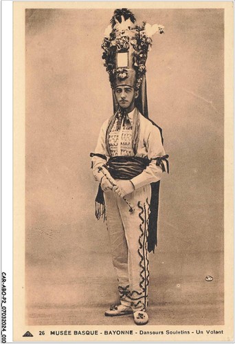 CAR-ABOP2-0102-64 - Museum Baskische - Bayonne - Tänzer Souletins - Ein Lenkrad