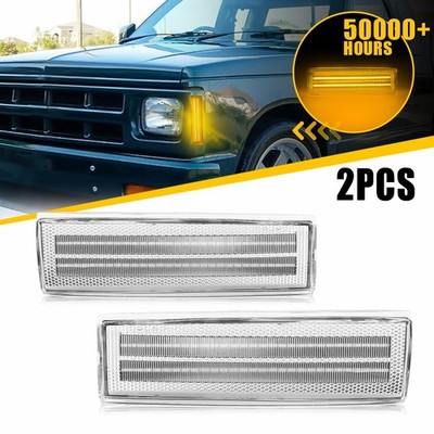 2X For Chevy S10 GMC Jimmy S15 83-94 LED Side Marker Turn Signal Light Amber EPU