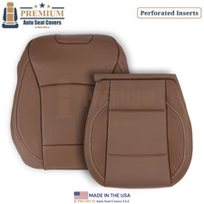 2018-2019 For Subaru Outback Leatherette Perf Driver Side Seat Covers Java Brown