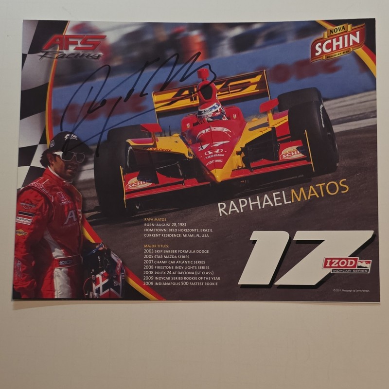 Raphael Matos Signed Original Photo AFS Racing Indianapolis 500 (Not Authentica…