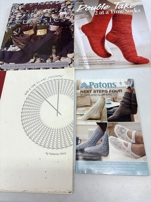 Knitting Patterns 4 Sock Leaflets Great Selection SlippersTo Knit