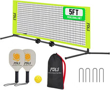 Compact Pickleball Net Set for Driveway Backyard - Easy Setup Carry Bag