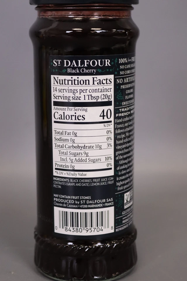 St.Dalfour Fruta de Cereza Negra 10oz Todo Natural, Hecho en Francia (Paquete de 1) Foto 3 de 4