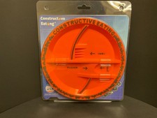 Constructive Eating Plate - Orange - Made in USA - Feed Kids Creatively - New