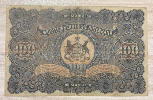 Germany 100 mark 1911 p-S979b VF - Afbeelding 2 van 2