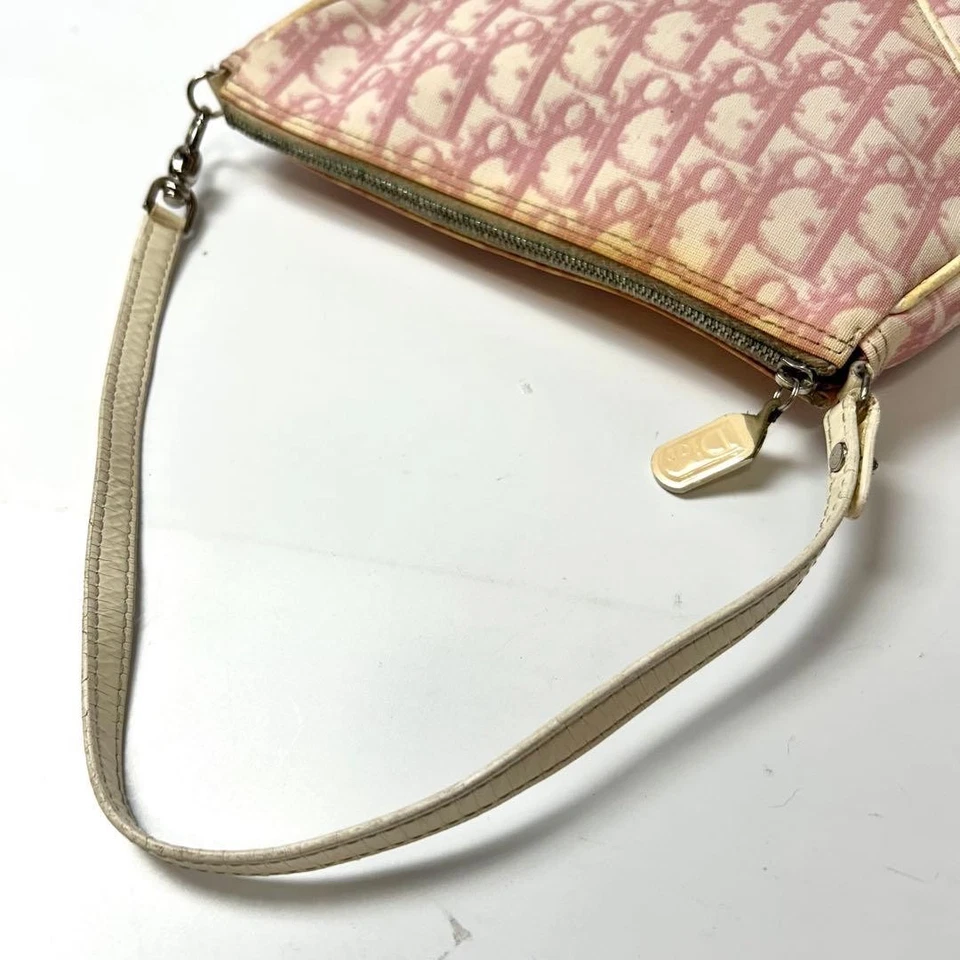 Bolso de hombro Dior Trotter PVC Saddle rosa Foto 3 de 4