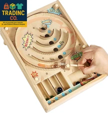 Pinball Machine Family Games for Kids | Fun Indoor Marble Run & Skee Ball Game, 