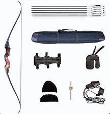 PMZ 60'' Takedown Hunting Bow Set 35-45lbs Professional Recurve Archery Kit