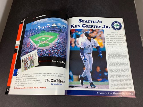 1997 Texas Rangers MLB Souvenir Program, Hall Of Famer Ken Griffey Jr. On Cover - Picture 4 of 11