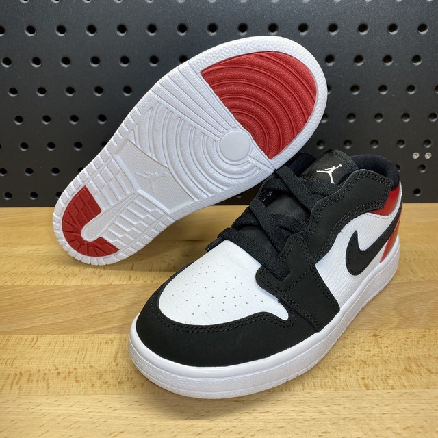 Nike Air Jordan 1 Low Alt Black Toe White Gym Red Bq6066 116 PS Size 1.5y for sale online | eBay