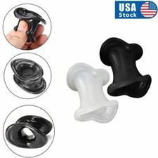 1-2X Male Soft Scrotum Testicle Enhancer Squeeze Ring Cage Stretcher Delay Ball