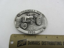 Vintage 1956 Farmall 350 Tractor Farming Belt Buckle
