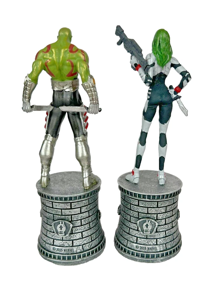Coleção de Xadrez Eaglemoss Marvel, Drax e Gamora, com revista - Imagem 4 de 4