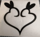 rabbit bunny heart Vinyl Decal sticker bottle Window Laptop phone car art crafts
