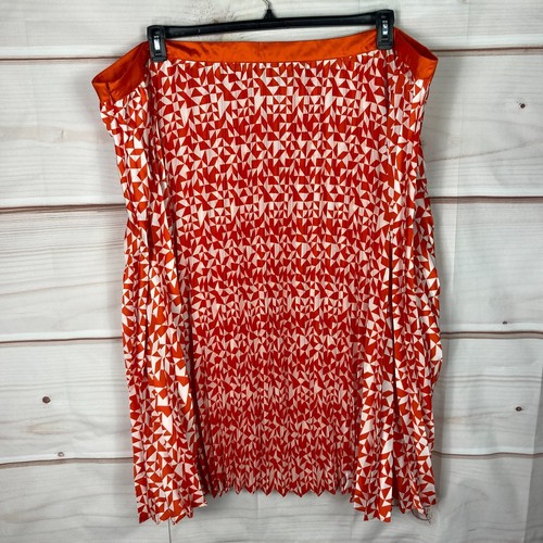 Future Collective Kahlana Barfield Brown Skirt Womens 28W 30W Orange Pleat Midi - Picture 8 of 9