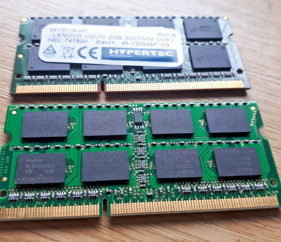 4GB (2x2GB) HYPERTEC 55Y3716-HY, LENOVO EQUIV 2GB SODIMM DDR3-1333MHz Memory - Image 3 of 3