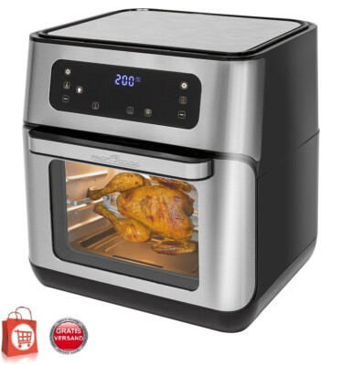 Profi Cook Edelstahl Heißluftfritteuse 11 L 9 Automatikprogramme PC-FR 1200 H