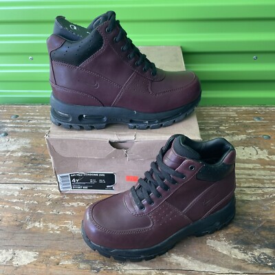 Vintage Nike Air Max Goadome ACG Boots Deep Burgundy Leather NEW Youth  311567