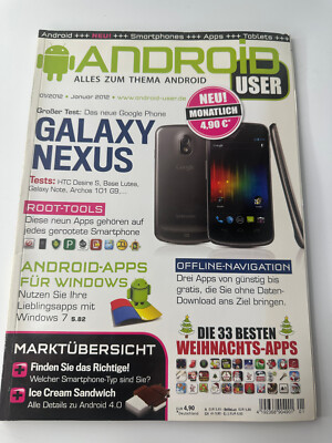 Android User Magazin 01/2012 Alle szum Thema Android Galaxy Nexus