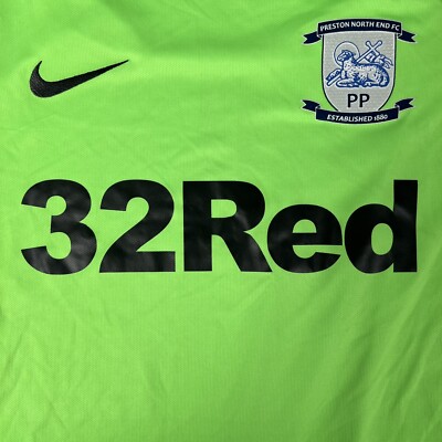 Seltenes Original Preston North End 2018/2019 Torwart Fußball Trikot Medium