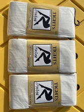 Nu Leg Plus Size Queen Metallic Ivory Nylon Tights Pantyhose Spandex 6PK Costume