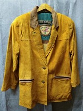 Outback Red Casual Leather Games Suede Leather Jacket Vint.  Size S/m P