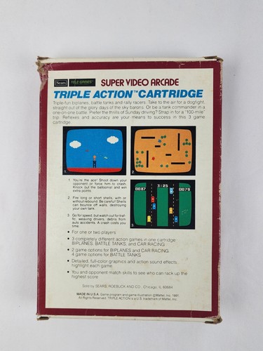 Lot Intellivision Tele-Games Burgertime Tron Armor Battle Atlantis Triple Action - Picture 24 of 24