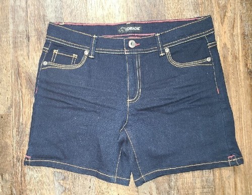 Girls Size 16 Dark Blue Jordache Jean Shorts Stretchy EUC