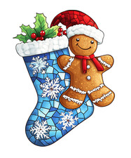 Wall Decal Sticker Christmas Stocking Wall Sticker 18X18cm Large
