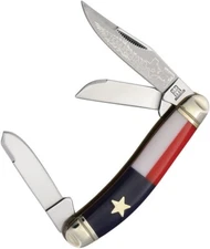 Rough Ryder Texas Star Sowbelly Pocket Knife Stainless Steel Blades Synthetic