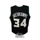 Giannis Antetokounmpo Autographed Custom Black Basketball Jersey - JSA COA