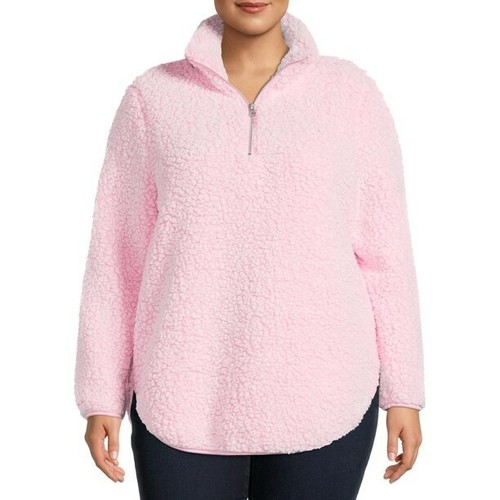 Faux Sherpa Pullover Baby Pink 