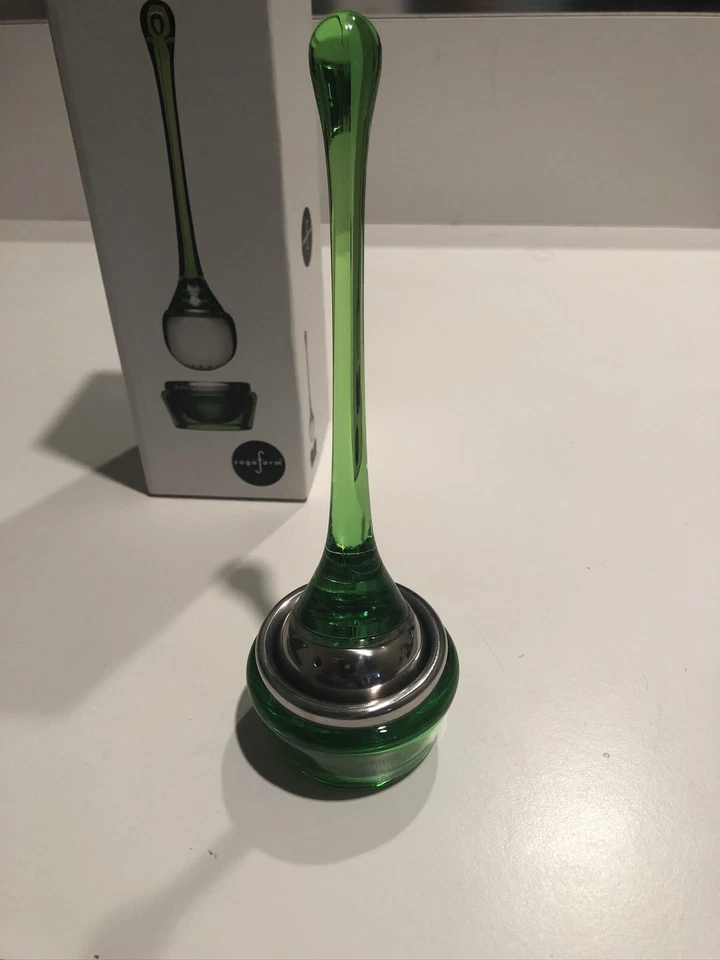 Colador de té SagaForm y soporte verde brillante sin usar con caja Foto 2 de 3