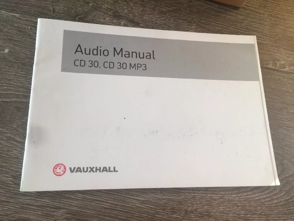 VAUXHALL CD30 MP3 CD RADIO AUDIO MANUAL HANDBOOK CORSA ASTRA.
