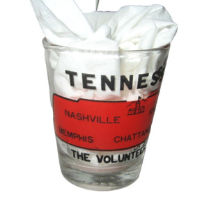 Tennessee Souvenir Shot Glass The Volunteer State Map of State with Major Cities