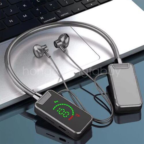 Bluetooth 5.4 Neckband Headset Wireless Earbuds Earphone Headphones with 8GB TF - Picture 25 of 27